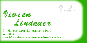vivien lindauer business card